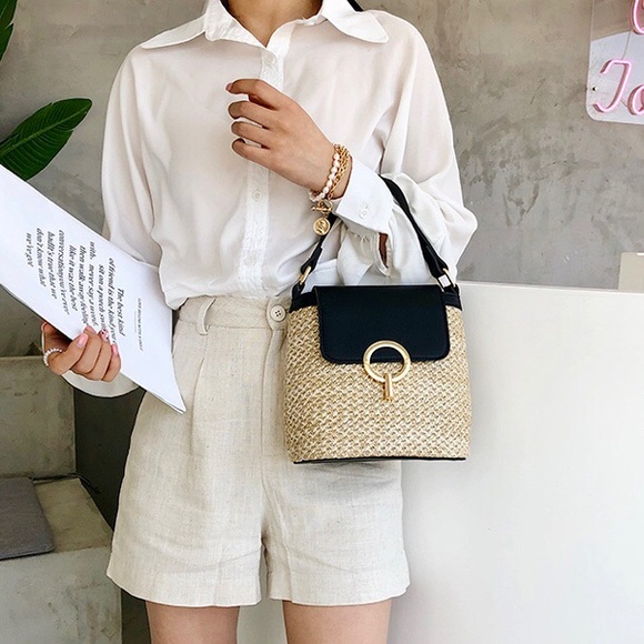 Just In! 🆕 VERONA Straw Weave Bucket Bag - Picture 3 of 8